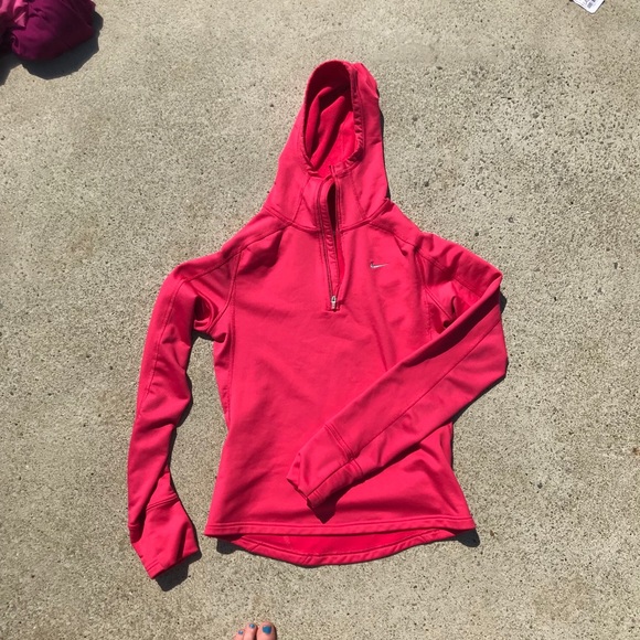 Nike Tops - NIKE HOODED DRI FIT RUNNING JACKET